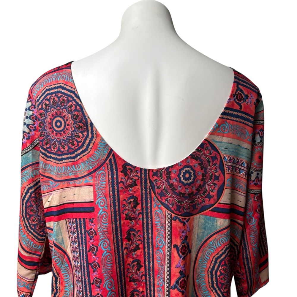 Aakaa Geometric Low Back Shift Dress, Sz M - Picture 10 of 15